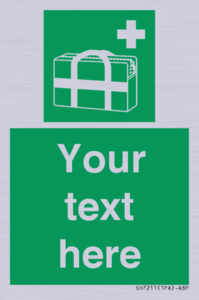 Custom sign safe condition Medical grab bag